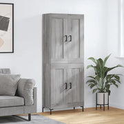 Credenza Grigio Sonoma 69,5x34x180 cm in Legno Multistrato 3199687