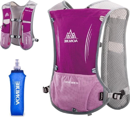 Zak da Sport per Corsa 5L - Kit Idraulico per Bici - Uomo Donna (Rosso, Otre 500ml)