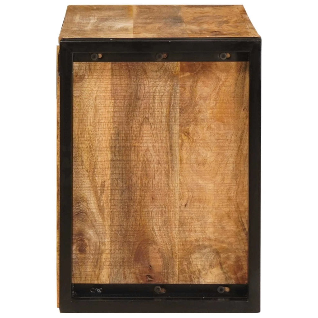 Portabottiglie 80 x 45 x 33 cm Legno di Mango Grezzo Massiccio