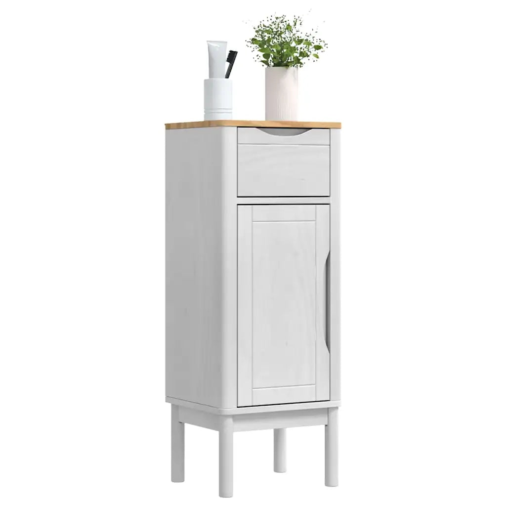 Mobile da Bagno con cassetto FLORO Bianco 35 x 30 x 90 cm 42011238