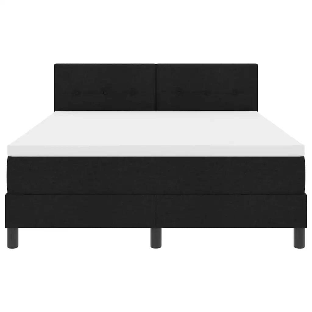 Letto a molle con materasso con led Nero 140 x 200 cm Tessuto 3342214