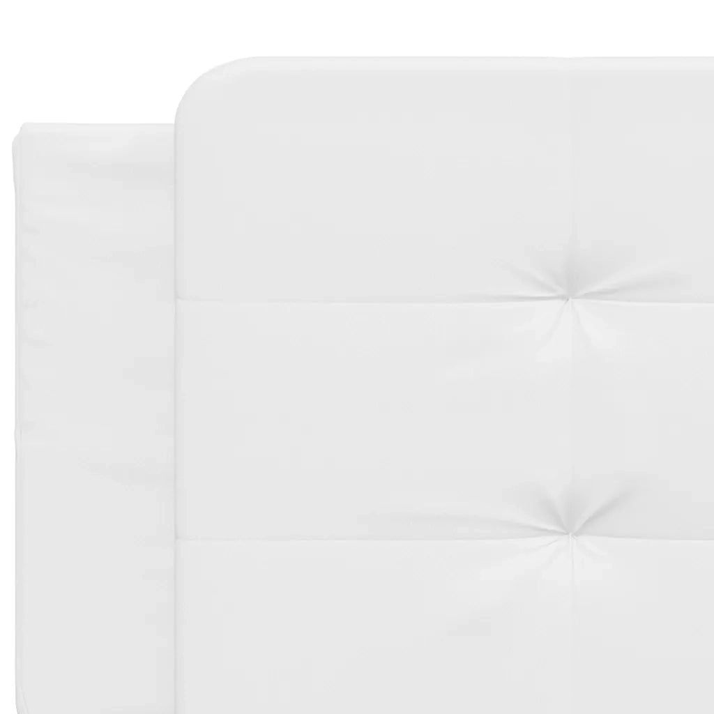 Giroletto con Testiera Bianco 160x200 cm in Similpelle