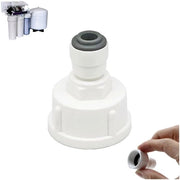 Adattatore di Rilascio Rapido per Acqua - Connessione Filtro Acqua Universale - Adatto per Purificatore Acqua - Bianco - Connessione Slang - 1/4 Pollici a 3...