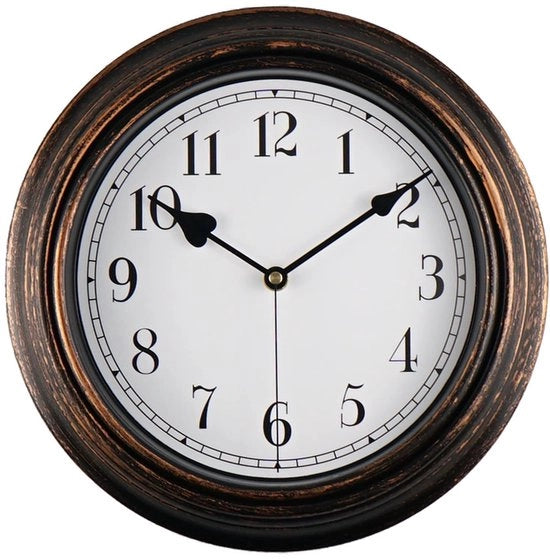 Orologio da Parete Retro, 30 cm, Classico Silenzioso senza Tic, Numeri Facili da Leggere, Orologio di Alta Qualità a Quarzo, Funziona con Batterie, Decorazione per Camera da Letto, Cucina, Ufficio