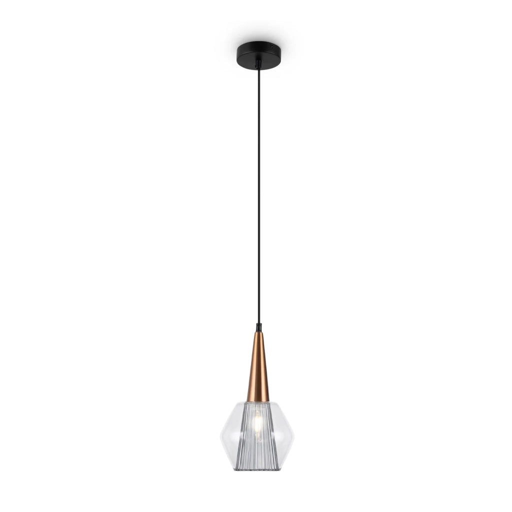 Maytoni Lampadario Moderno Copita 1 luce E14 oro metallo vetro