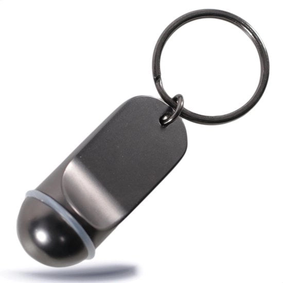 Sostegno per chiavi in auto con qualità premium - 1 pezzo - con anello in gomma - realizzato in pelle - per adulti