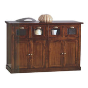 Madia credenza 4 cassetti 4 porte tinta noce l.130 p.50 h.85 - Mobili 2G