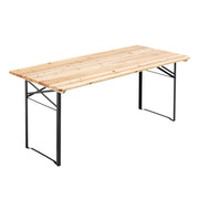 Oviala - Tavolo da birreria e 2 panche in legno da 177 cm