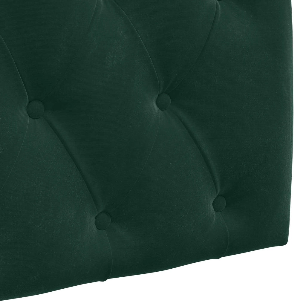 Testiera | Testata sospesa Con luce LED Verde Scuro Velluto