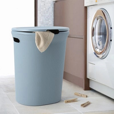 Cesto portabiancheria azzurro polvere capacità 40 lt
