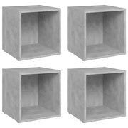 Mobili Porta TV 4pz | Armadietto TV | Mobile Porta TV Grigio Cemento 37x35x37cm Legno Multistrato