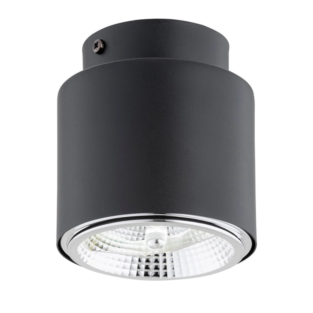 Lampada da soffitto Nano in acciaio nero opaco