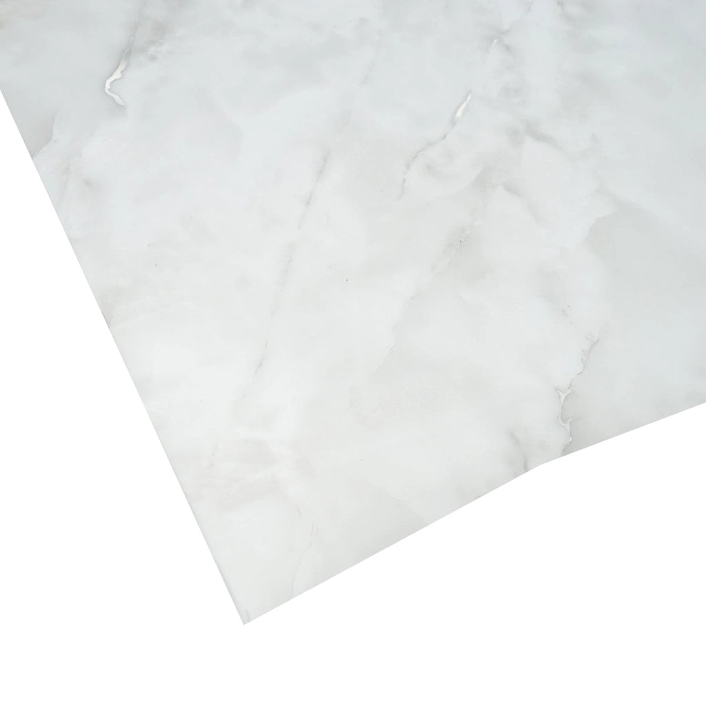 Rotolo pellicola protettiva per tavolo in PVC siliconato – modello marmo grigio Materiale: PVC siliconato decorativo  Dimensioni rotolo: 1,00 × 20 m Breckner Germany