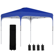Cenador da giardino 2,5x2,5x2,7 m con altezza regolabile ¨C zephmum ¨C blu, impermeabile, anti-UV