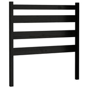 Testiera | Testata per Letto Nera 81x4x100 cm in Legno Massello di Pino