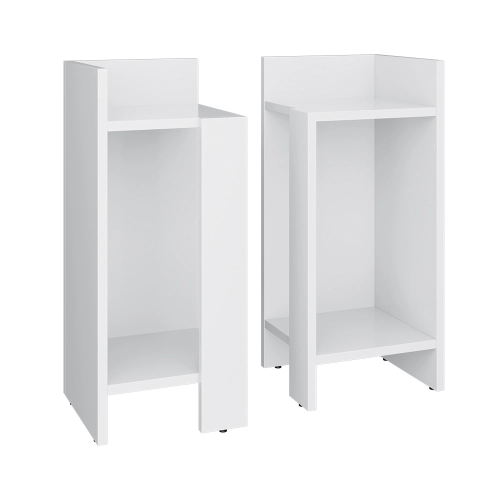 Vicco Comodino Bianco 27 x 60 cm Set di 2
