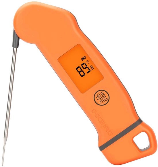 Termometro per Carne per Griglia e BBQ - Impermeabile e Velocemente Leggibile (2-3s) con Batteria Ricaricabile