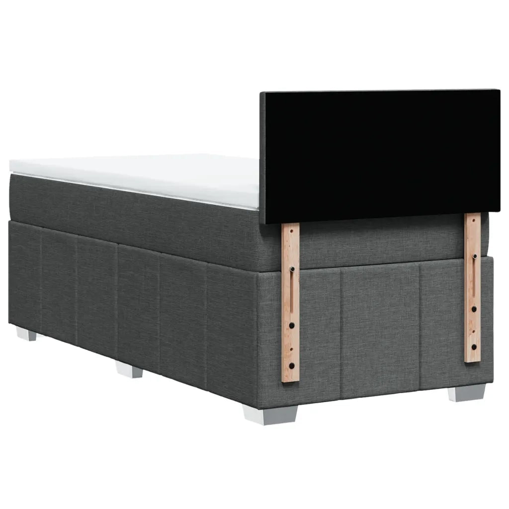 Giroletto a Molle con Materasso Grigio Scuro 90x200 cm Tessuto 3289245