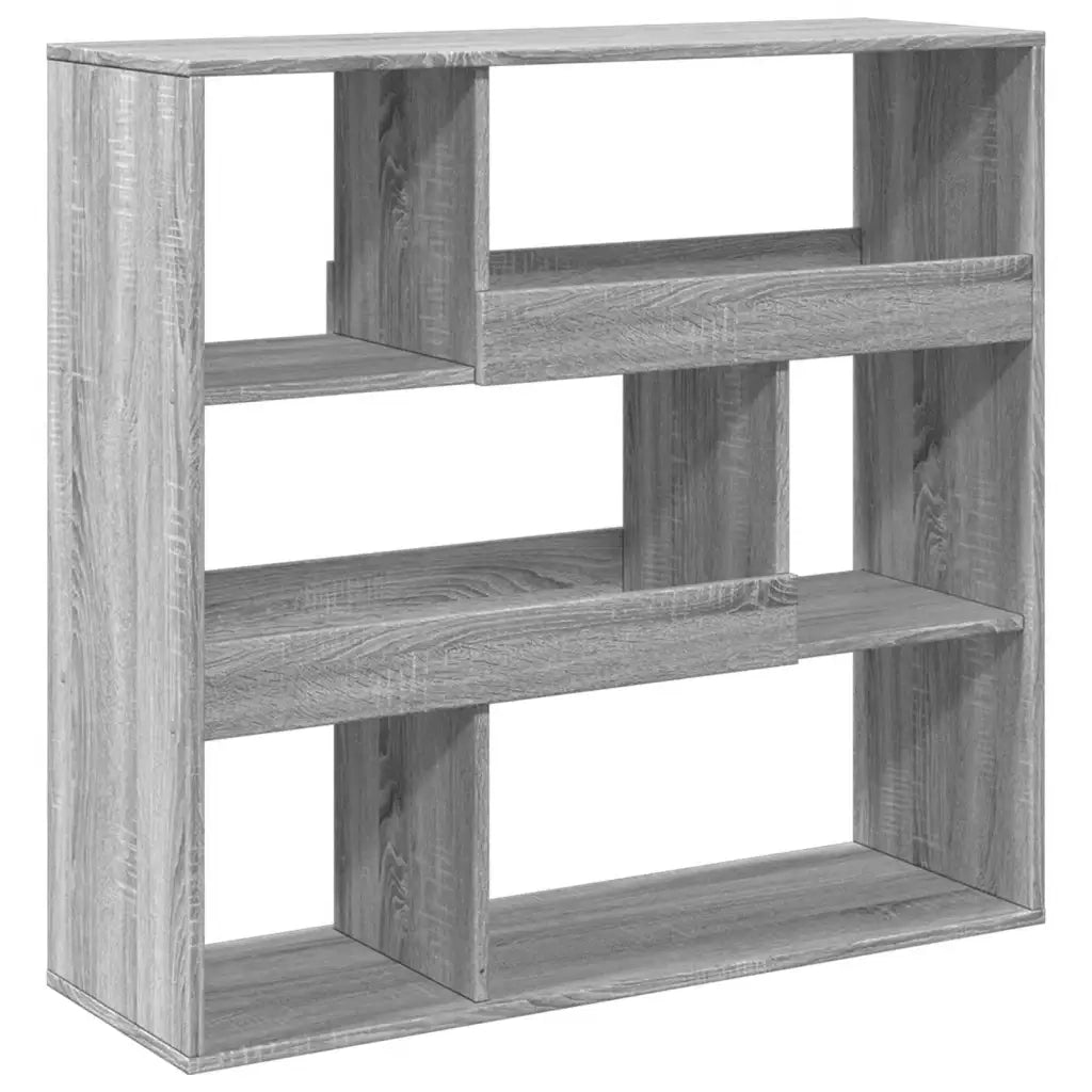 Libreria Divisorio-Scaffale per Libri-Mobile di Stoccaggio Grigio Sonoma 100x33x94,5 cm