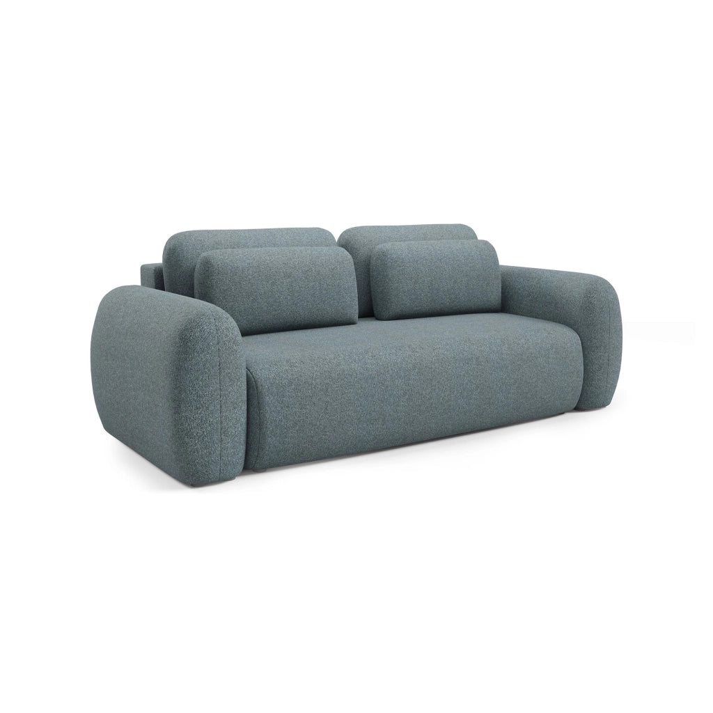 Sessame, Divano Letto 3 Posti Contenitore, 266x121 cm Grigio Scuro