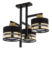 Plafoniera tripla moderna Pro nero/oro Sigma Lighting 3xE27