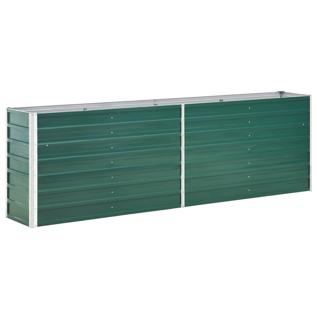 Fioriera rialzata per piante e fiori acciaio zincato 240 x 40 x 77 cm verde 02_0001102