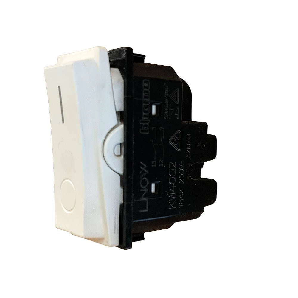 bticino living now interruttore bipolare illuminabile 16ax 250vac *** colore bianco, confezione 1