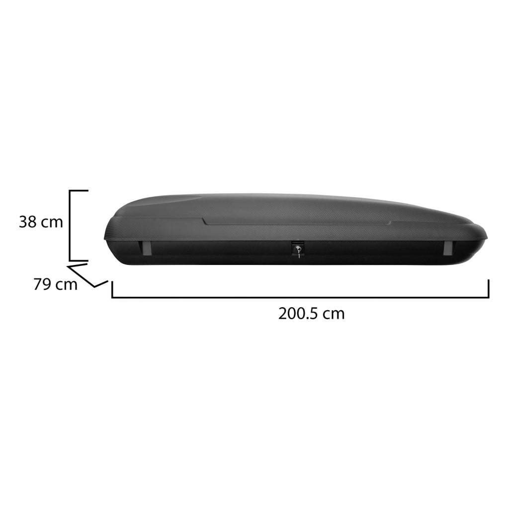 Copora, Baule Auto Finitura Effetto Carbonio Made in Italy, Nero