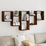 Mensola a Muro Rovere Fumo 159x18x66 cm in Truciolato 853303