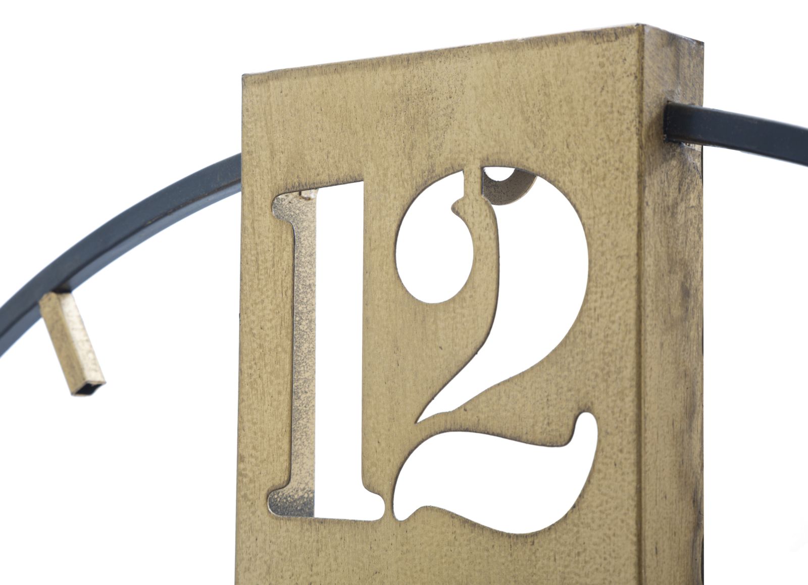 Orologio da Muro Oroy Ø60x4,5 cm in Ferro Oro e Nero