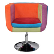 Poltrona | Sedia Relax a Cubo con Design Patchwork in Tessuto
