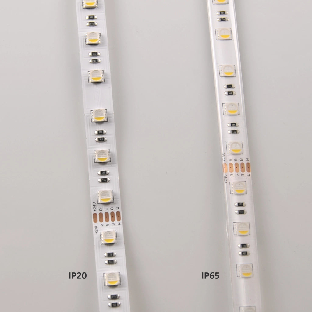 Kit Striscia LED RGB+4000K 5m 24V IP20 con telecomando Polux
