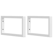 Reggimensole per Lavabo 2 pz Bianche Rettangolari in Acciaio CFW1169937