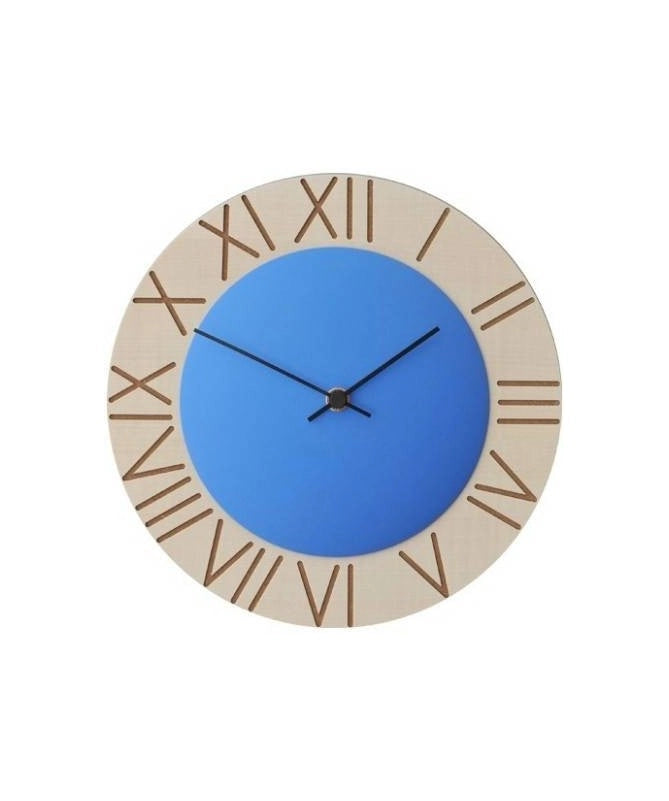 Orologio da parete Ettore in mdf e varie finiture Made in Italy
