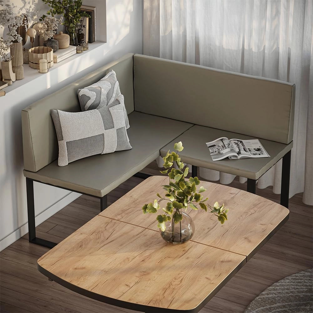 Vicco panca ad angolo Ravon, Cachemire, 120 x 120 cm