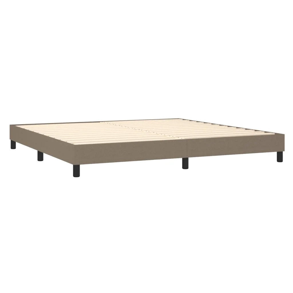 Giroletto a Molle con Materasso Tortora 200x200 cm in Tessuto 3129581