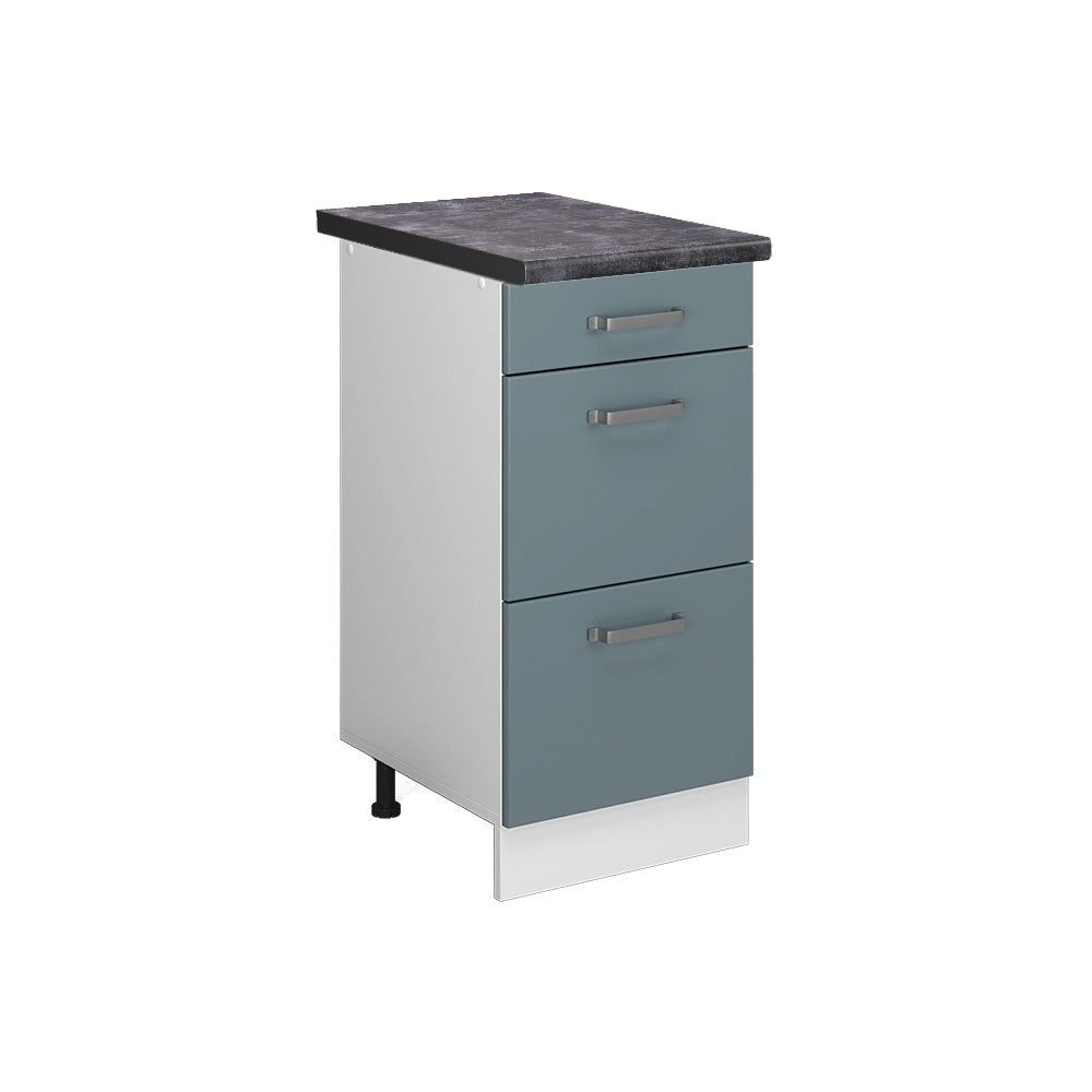 Vicco Mobiletto base per cucina Grigio-blu 40 cm con cassetti, PL Antracite