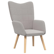 Poltrona | Sedia Relax Grigio chiaro 62 x 67 x 95,5 cm Tessuto Sherpa