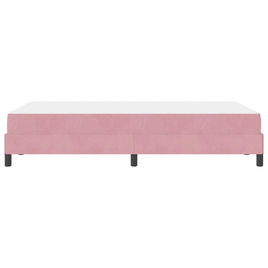 Letto a molle con materasso Rosa 120 x 220 cm Tessuto 3398790