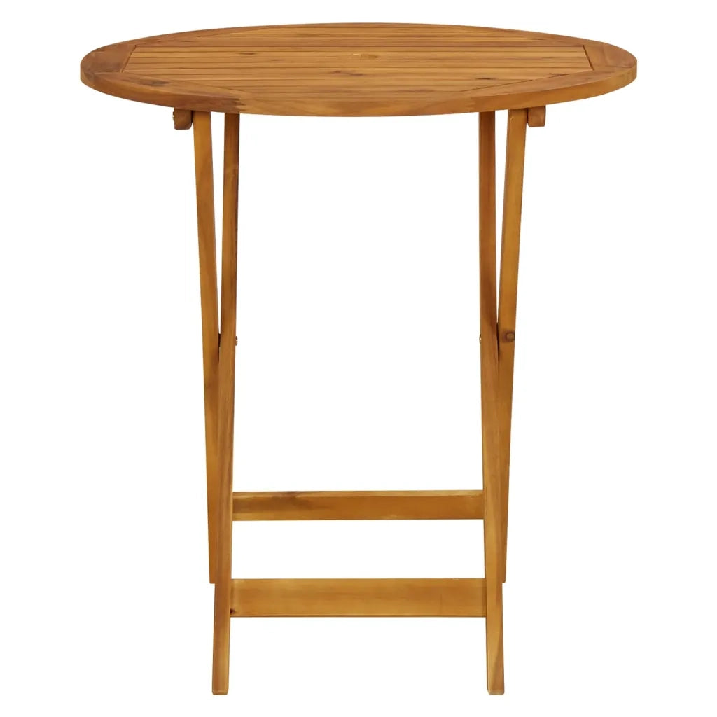 Set da Bistrot 3pz Beige in Polipropilene e Legno Massello