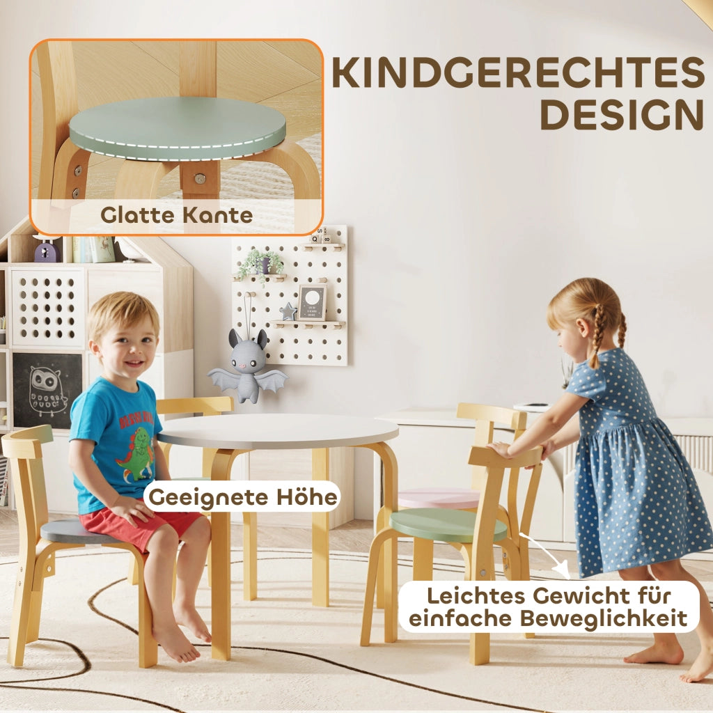 Set sedie e tavolo bambini ¨C Minimal ¨C legno colorato