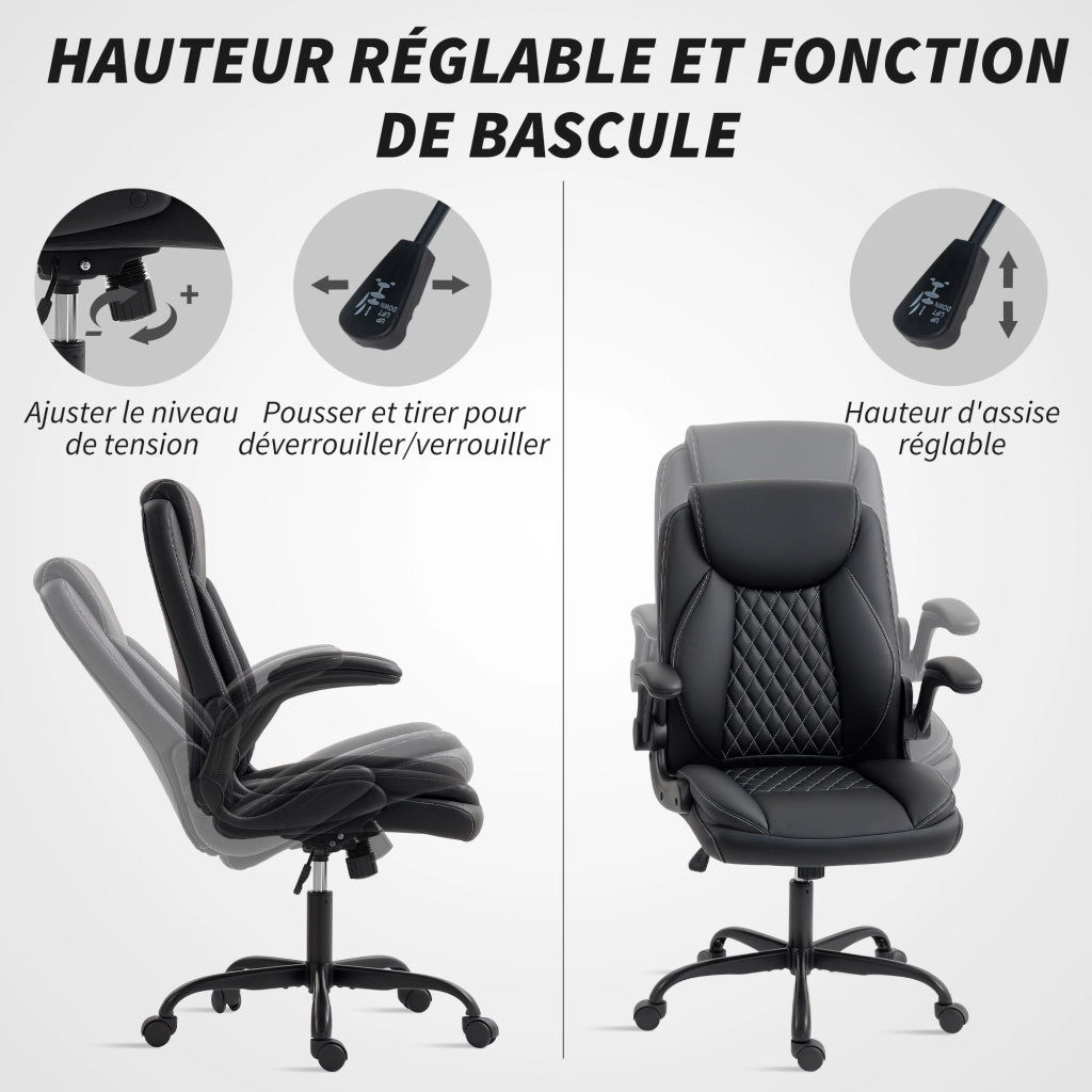 Sedia da Ufficio Ergonomica ¨C Xylo ¨C Braccioli Regolabili Altezza Basculante Nero