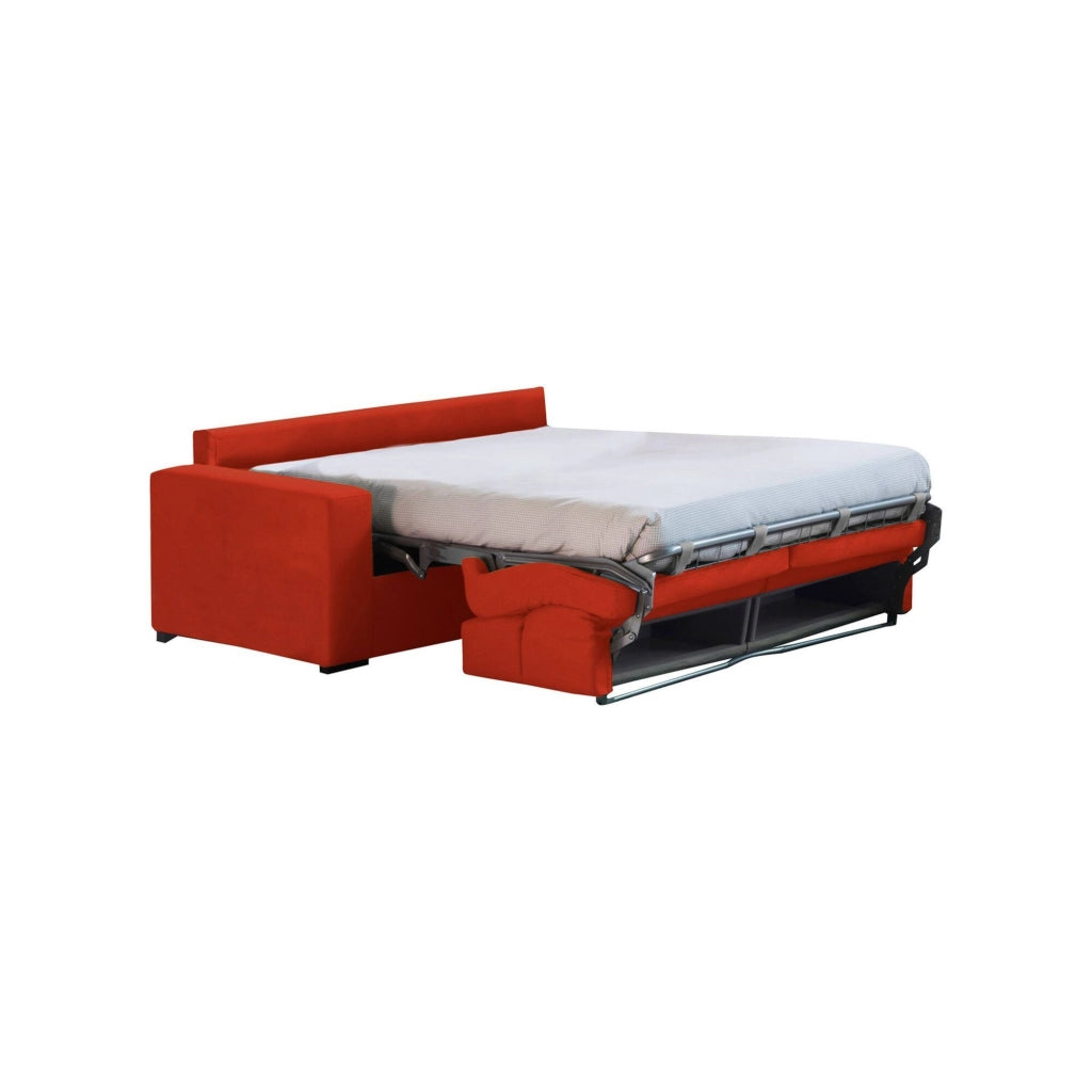 Ecate, Divano Letto 2 Posti Sfoderabile Made in Italy, 200x95 cm Arancione