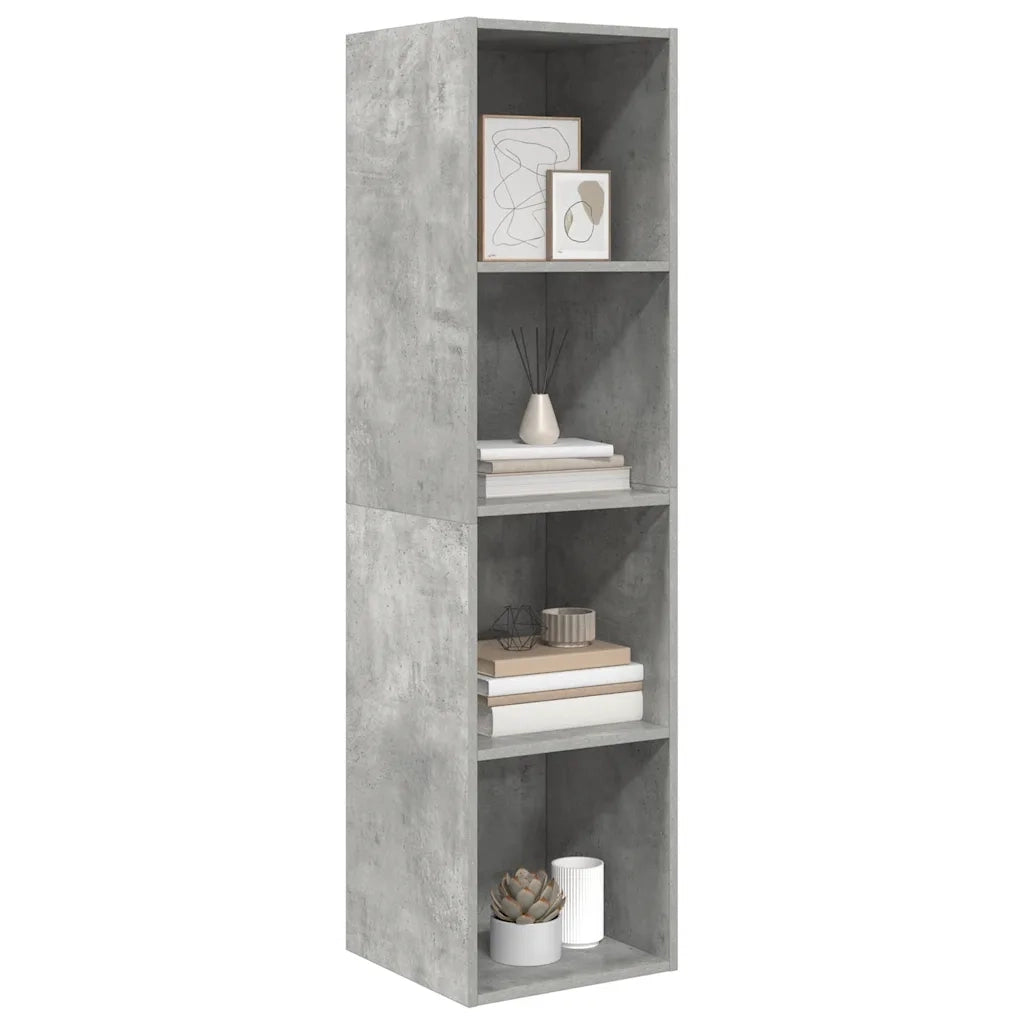 Mobile TV Parete Grigio Cemento 37x37x142,5cm Legno Multistrato 805493