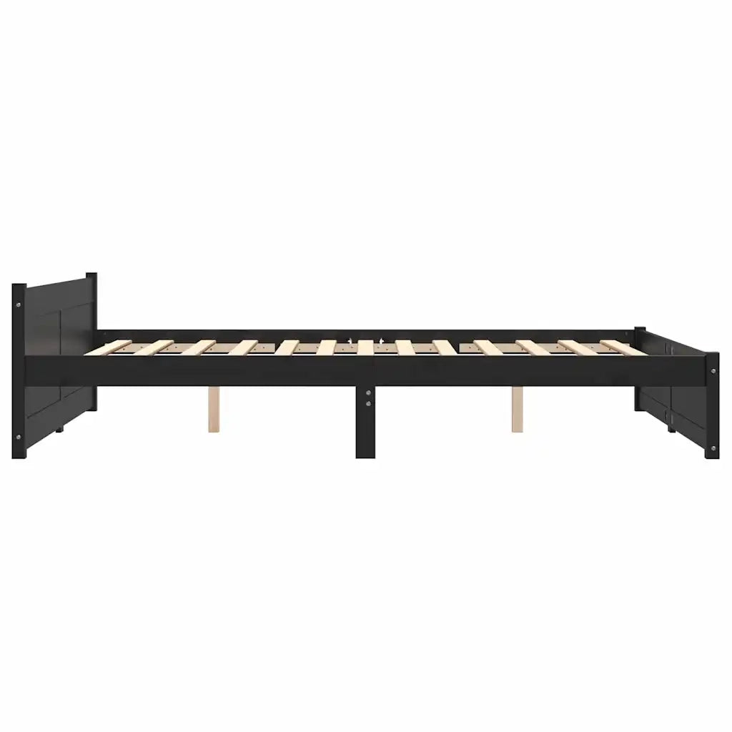 Giroletto Nero in Legno Massello 140x190 cm 815028