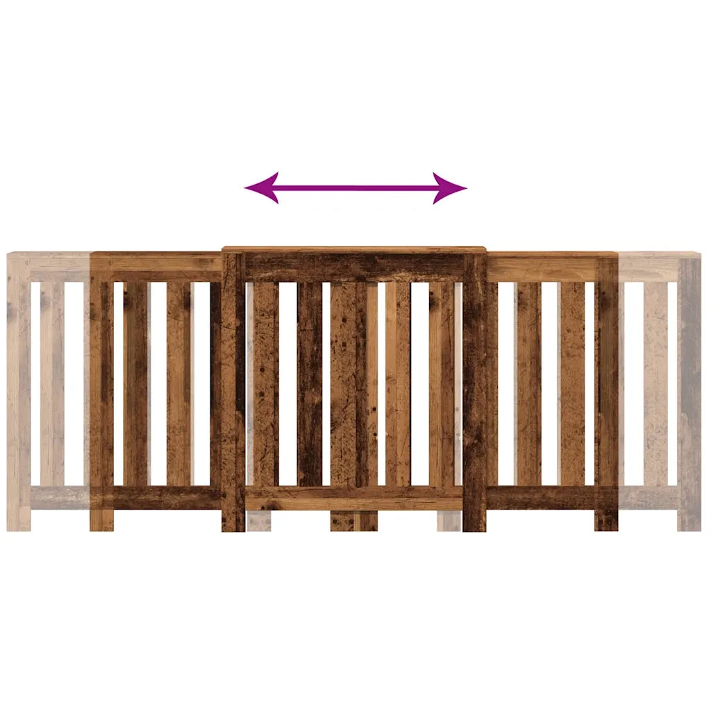vidaXL Copertura Termosifone Legno Antico 205x21,5x83,5 cm Multistrato