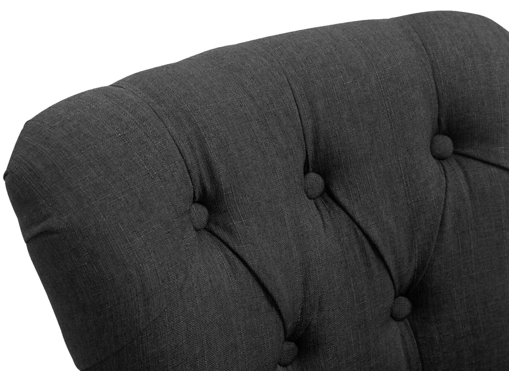 Sgabello Lakewood stoffa antico-scuro grigio scuro