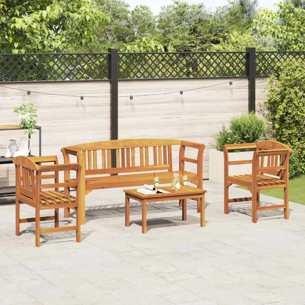 Set da giardino con divano a rosa 4 pcs
