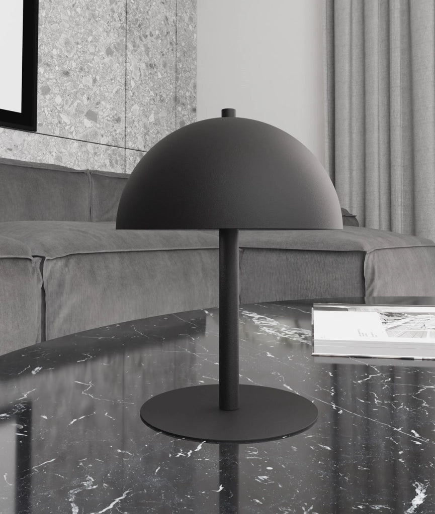 Lampada da tavolo nera minimal con paralume MOGU 2xG9 8W Emibig