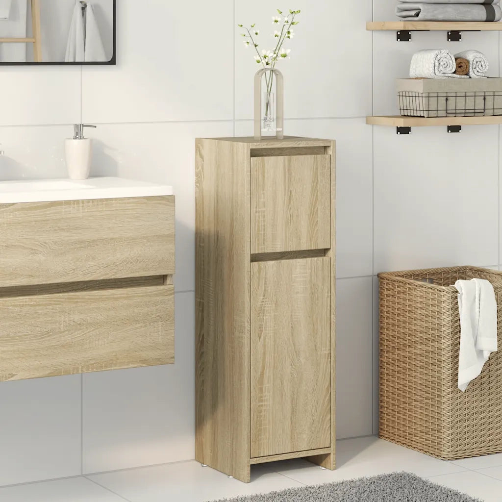 Mobile da Bagno Rovere Sonoma 30x30x95 cm in Legno Multistrato